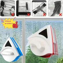 1pc Magnetic Glass Cleaner Made Of ABS Material, Multifunctional Glass Scraper With Water Storage And Hand Protection, Powerful Suction Cup With Non-Mark Rubber Blade, Easily Cleans Windows, Doors And Mirrors, Suitable For Home And Office, Living Room, Bedroom, Bathroom, Kitchen, Indoor And Outdoor, Modern Magnetic Glass Cleaner, Efficient Glass Cleaning - Multicolor - View 9