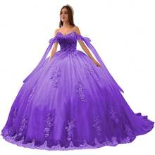 Vestidos de quinceañera de lujo con hombros descubiertos y apliques de encaje hinchado, vestido de baile precioso dulce 16 vestidos - Borgoña Deep - Ver 16