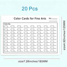 Blank White Card For Art, Watercolor And Paint Color Mixing Tracking, White Paper Color Chart Suitable For Artists And Students - A - View 10