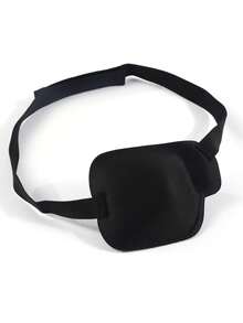One-Eye Full Coverage Eye Patch For All Seasons, Weak Vision And Strabismus Training Single Eye Occlusion Patch, Solid Color Party ABS Plastic (ABS Resin),Halloween - Black - View 2