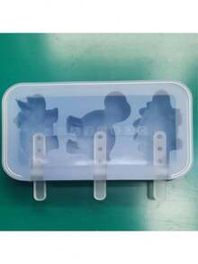 1PC Cute Dinosaur Silicone Ice Pop Molds, Popsicle Mold With Sticks, Reusable Freezer Tray For Homemade Ice Cream, Juice Pops, And Frozen Snacks - 彩色 - 查看 12