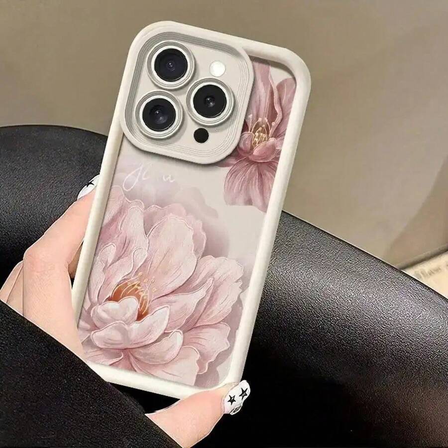 Flower Funda Antigolpe con Material de Escalera de Ojo Celestial, Antiarañazos y Protección de Cámara.Diseños de Ilustraciones Animadas y Cartoon, Estilo .Compatible con iPhone, , Redmi, POCO, , OPPO, Honor - Blanco - Ver 1