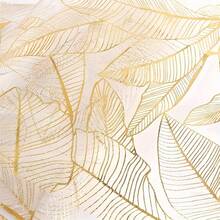 1pc 28*275/500cm 11.02*108.27/196.85inch Gold Leaf Transparent Table Runner - Luxurious Gold Leaf Pattern, Elegant Wedding And Dining Table Decor, Suitable For Parties, Events And Home Decoration. - View 6