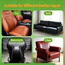 1pc Lychee Texture Self-Adhesive Leather Repair Patch - Suitable For Car Interior/Furniture/Sofa/Motorcycle Seat - Strong Adhesive Backing Scratch-Resistant Waterproof Leather Patch, Universal Car Vinyl Film - Reddish-brown Repair Patch - View 2