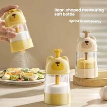 1pc Bear Shaped Quantitative Spice Jar Moisture Proof Sealed Seasoning Container Household Salt Sugar Storage Bottle Cute Kitchen Condiment Can Practical Cooking Gadget For Daily Kitchen Prep Housewarming Holiday Gift For Home Cooks - Multicolor - View 11