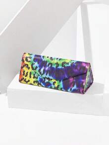 1pc Colorful Printed Pattern Women's Fashion Foldable Glasses Case - Multicolor - View 18