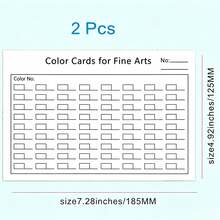 Blank White Card For Art, Watercolor And Paint Color Mixing Tracking, White Paper Color Chart Suitable For Artists And Students - A - View 9
