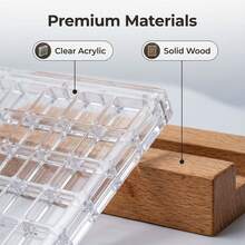 1PC 36 Grids Shell Storage Box Acrylic Square Transparent Seaside Beach Miniature Stone Specimen Display Mini Shell Storage Frame Desktop Storage Diamond Jewelry Box Handmade Gift Decoration Box DIY Storage Box Holiday Gift - Multicolor - View 2