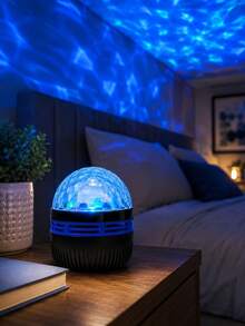 Luz de ambiente Soft Wave Glow, proyector RGB de ondas con cable USB tipo C y control remoto para decoración de dormitorio - luz policromática - Ver 9