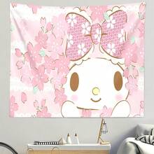 1pc Cute Cartoon Style Room Decor - Suitable For Bedroom, Living Room And Dormitory. Featuring A Cute Picnic Theme Wall Hanging, Also Serves As A Fabric Banner For Holiday Celebrations. Perfect For Decorating Rooms, Dorms And Indoor Leisure Spaces. Great As A Birthday Or Holiday Gift For Fans And Friends, Or As A Home Decor Background. - 1PC - View 2