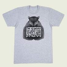 Elogio al Señor Oscuro, Gatito Adorador, Frotar mi vientre, Camiseta de oso de manga corta adorable - Negro - Ver 8