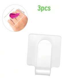 3pcs/2pcs/1pc Acrylic Nail Art Hand Color Palette. Curved Thumb Design. Fine Craftsmanship. Smooth Surface. Suitable For Hand Painting, Nail Painting And Mixed Color Mixing - View 11