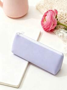 4/1 pieza Estuche de lápices de silicona suave estilo coreano, diseño de unicolor multitono, gran capacidad con diseño de múltiples compartimentos, adecuado para adultos, uso escolar diario y almacenamiento de cosméticos, bolsa de papelería portátil, bolsa de almacenamiento multifuncional para lápices de maquillaje, temporada de regreso a la escuela - Conjuntos - Ver 14