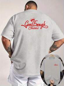 [Selección Niu Wang]Nueva Camiseta Casual de Verano para Hombre, Cuello Redondo Acanalado, Manga Corta, Tejido de Punto, Fresca y Cómoda, Estampado a Doble Cara en la Parte Delantera y Trase - Blanco - Ver 7