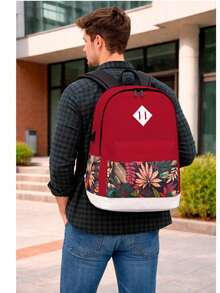 Shendy Vendy Backpack With Large Capacity, 5-Piece Set Fashionable Cool Youth Backpack Pencil Case Laptop School Student - MOD220 Rojo2 - 查看 1