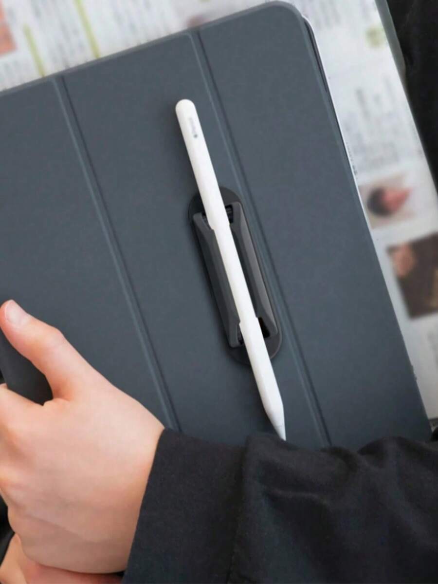 Back To School Silicone Pen Holder, Strong Adhesive, Suitable For Desk, Wall, Laptop, Stylus Accessory - Multicolor - View 1