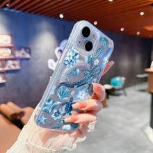 Funda para Teléfono - Una funda transparente de acrílico con diseños de tiburones ballena, tortugas marinas, medusas, caballitos de mar, corales, estrellas de mar y peces, compatible con varios modelos de , perfecta para regalar. - transparente - Ver 4