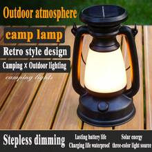 1pc ABS Plastic USB Rechargeable Retro Style LED Camping Lantern With Hanging Handle,Portable Tent Lamp For Outdoor Camping Hiking Backpacking Emergency Home Decor Night Lighting Use - Camping Lights - View 2