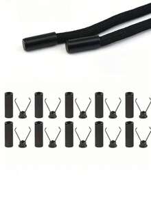 20pcs/10pcs/2pcs High Quality Rope Locks - Protect Shoelaces, Drawstrings, Pants, Bags, Hoodies - Adjustable Metal Clips, Clothing Buttons, Decorative Buckles, Cord Stoppers, Rope End Caps, Easy Installation - Suitable For DIY Crafts, Clothing Organization And Cable Management - (Gold/Silver/Black) Suitable For Clothing, Crafts, Fashion Metal Products, Durable Metal Structures - Multicolor - View 8