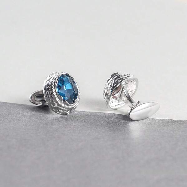 1 Pair Cufflinks, Decorative Shirt Sleeve Accessory For Wedding Business Party Formal Occasions
