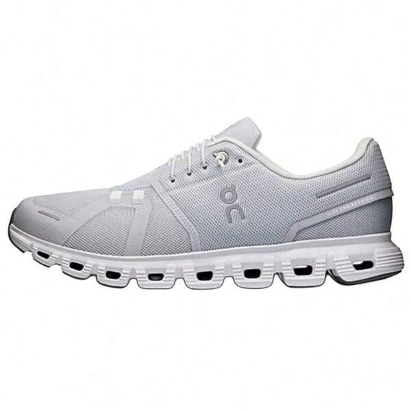 On Running  Men Black Cloud 6 Low Top Sneakers Soft Comfort Fit Cushioned Sole Versatile Daily Walking Casual Athletic Shoes