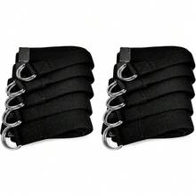 10-Pack Yoga Strap, 8-Foot Yoga Straps With Anti-Slip D-Ring Buckle, Adjustable Leg Stretching Strap, Exercise Stretch Strap For Muscle And Hamstring Stretch - Black - View 1