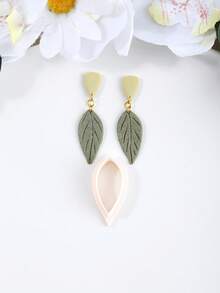Leaf Shape Tiny Petal Clay Cutting Molds, Multipurpose Craft Supplies For Handmade Bohemian Earrings, Multi-Piece Polymer Clay Ornament DIY Kit - Leaf - View 14
