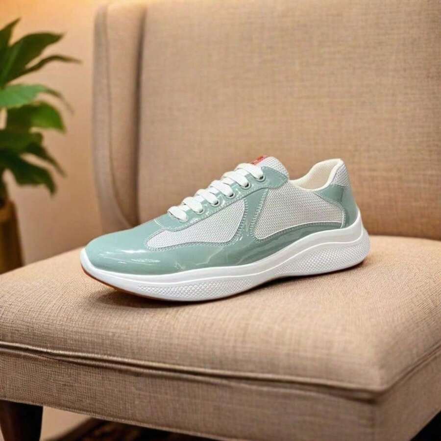 Neuheiten der America's Cup Kollektion 2026: Atmungsaktive Laufschuhe, lässige Streetwear-Sneaker, Unisex-Design - Hellgrün - Übersicht 1