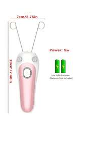 AXH. Epilator Elektrik untuk Wanita, Penghapus Bulu Wajah, Epilator Wajah untuk Pipi dan Alis, Alat Kecantikan Rias Wajah DIY - Rose Gold - View 5