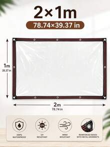 1pc Thickened Waterproof Tarpaulin, Sunproof Rainproof Plastic Waterproof Cover, Outdoor Truck Sunshade Oilcloth, Wear-Resistant Anti-Aging Rain Cover, Camping Patio Garden RV Outdoor Curtain, Summer Travel, Wind And Rain Protection - Multicolor - View 14