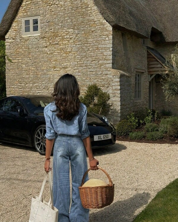 Quần jeans denim ống rộng suông rộng phong cách American Vintage Y2K, gấu cong vát, giặt wash, unisex, quần ống liềm, trang phục đi làm mùa hè