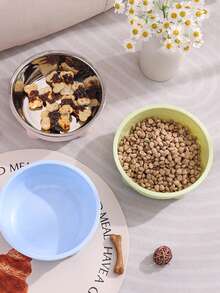 Customized Text LOGO Pet Bowl Dog Food Bowl Milk Bowl Dog Bowl Stainless Steel + Plastic Material Dog Eating Bowl Easy To Clean Durable, Customizable Plastic Pet Bowl, Personalized Name Customization, Suitable For Dogs And Cats, Detachable Stainless Steel Bowl Design Easy To Clean, Perfect Pet Souvenir Gift, - Multicolor - View 7
