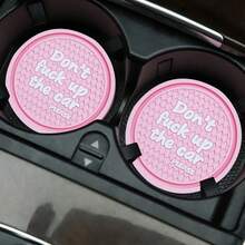 1 stuk onderzetter met letterpatroon, roze - A - Bekijken 2
