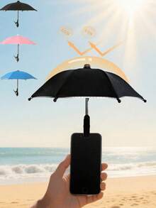 Shading Phone Umbrella For Sun With Flexible Clip To Block Direct Sunlight Compact Outdoor Phone Sun Shade Shield For Motorcyclists And Hikers Handy Mini Umbrella For Phone Perfect For Park Relaxing Summer Travel Beach Umbrella Vacation Essentials - Cell Phone Umbrella - View 2