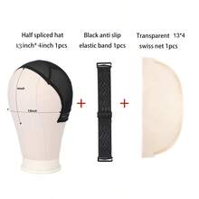 Drawstring Silicone Band Half-Stitched Wig Cap Suitable For 4*4, 5*5, 13*4, 13*6 French Lace Wig Making, Halloween - View 14