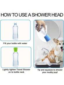 1pc Random Color Innovative Silicone Pet Shower Head, Portable Pet Grooming Spray Nozzle, Multi-Functional Dog Bathing And Outdoor Drinking Accessory, Silicone Shower Head, Dog Shower Spray Nozzle, Outdoor Pet Cleaning Supplies - Multicolor - View 8