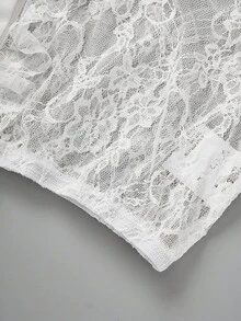 ii German Munich Beer Festival Vintage Lace Cropped Top White Fall - White - View 5