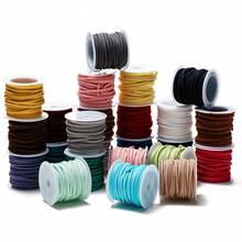 1捲 196.85英吋彩色仿麂皮編織繩,適用於DIY波希米亞風手鍊珠寶製作、禮物包裝裝飾 - 1 roll - 查看 2