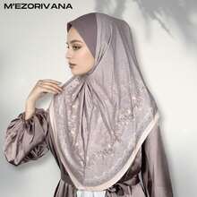 Jilbab Bermotif, Warna Polos Elegan, Desain Tipis, Jilbab Minimalis untuk Sehari-hari - 6# Cokelat Mocha - View 4