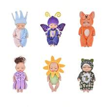 1pc/6pcs 4-Inch Mini Reborn Doll Set: Washable Lifelike Doll With Clothes, Suitable For Girls, Boys, Toddlers And Children, Birthday Gift, Back To School Gift - Multicolor - View 19
