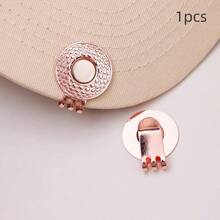 1pc Golf Hat Button Clip, Metal Material, Magnetic Hat Clip, No-Sew Adsorption Decorative Accessory, Suitable For Collar, Cuff, Pant Leg. Hat Fixing Buckle, Multi-Purpose Use, Holiday, Christmas, Birthday Gift, 6 Colors Available - A - View 18
