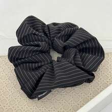 2026 Novo Scrunchie de Cabelo Estilo Coreano Elegante com Listras em Tecido Plus Size, Elástico de Cabelo Multiuso de Alta Qualidade, Faixa de Cabelo para Rabo de Cavalo Fashion para o Dia a Dia, Corda Fixadora de Rabo de Cavalo Feminina, Alta Elasticidade e Durabilidade - Multicolorido - Visão 4