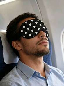 1pc Polka Dot Sleep Eye Mask, Adjustable Strap Eye Mask, Polka Dot Pattern, Sleep Light-Blocking Eye Protection, Breathable And Light-Blocking, Relieve Eye Fatigue, Suitable For Girls' Naps, Applicable For Midday Rest, Office Workers, Students And Indoor/Outdoor Use, Dorm, Travel Essential, Bridal Party Favor - Multiple Styles - View 3