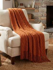 Daybed Cover Sets - Tassels In the Shape Of Small Diamonds, Caramel Colored. - View 4