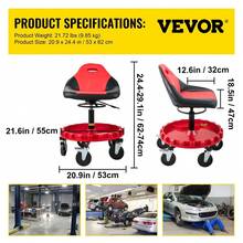 Mobile Mechanic Rolling Gear, 300LBS Capacity, 18-23 Height-Adjustable Pneumatic Stool With Tray & 5 Casters, Automotive Maintenance Tools Workshop, Garage (Father's Day Option) - Adjustable Height - View 3