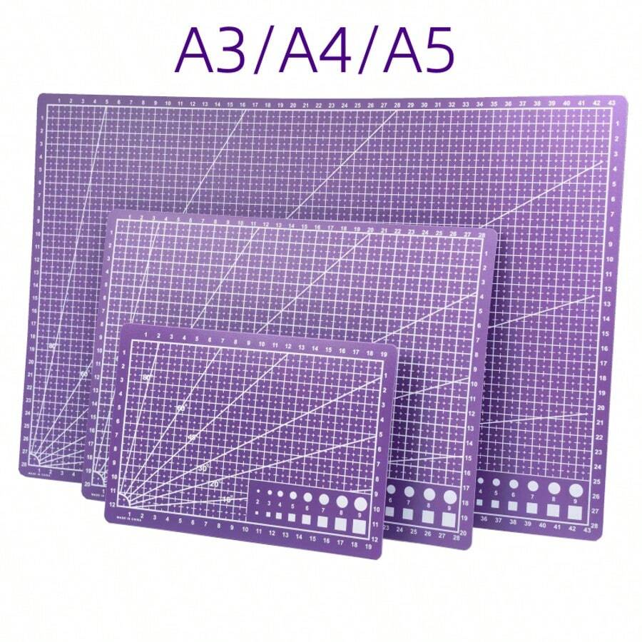 A3 A4 A5 尺寸單面印刷桌面多功能紫色切割墊，DIY 手作切割墊 - 紫色A3+A4+A5 - 查看 1
