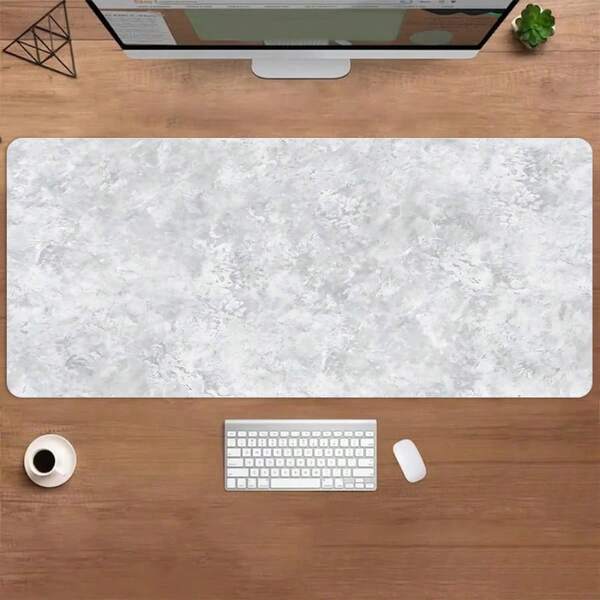 1pc Abstract Gray Mouse Pad, Rubber Anti-Slip Mouse Pad, Extra-Large Keyboard Pad, Suitable For PCs And Laptops, Durable Desk Mat, Ideal For E-Sports Gaming And Office Use.