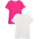 Blanco/Rosa Brillante