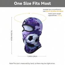 Fabulous Be Xtreme Soccer National Flag Digital Print Balaclava, Elastic Breathable Full Face Mask, Fan Spectator Cycling Windproof Sun Protection Neck Warmer Headwear - Multicolor - View 2