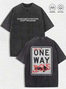 2026-Camisa de manga corta con botones y efecto lavado retro para hombre, top de textura vintage relajada, atuendo casual diario para la calle - Negro - Ver 1